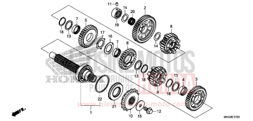 GETRIEBE (GEGENWELLE) CMX500AK de 2019
